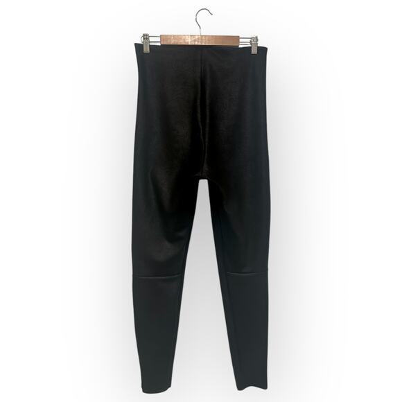 Commando Women's Faux Suede Leggings SDE101 Size XL Black Slimming High Rise - Picture 3 of 10